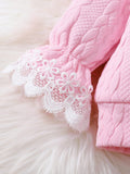 Children's Lace Detail Top and Skirt Set - Trendsi
