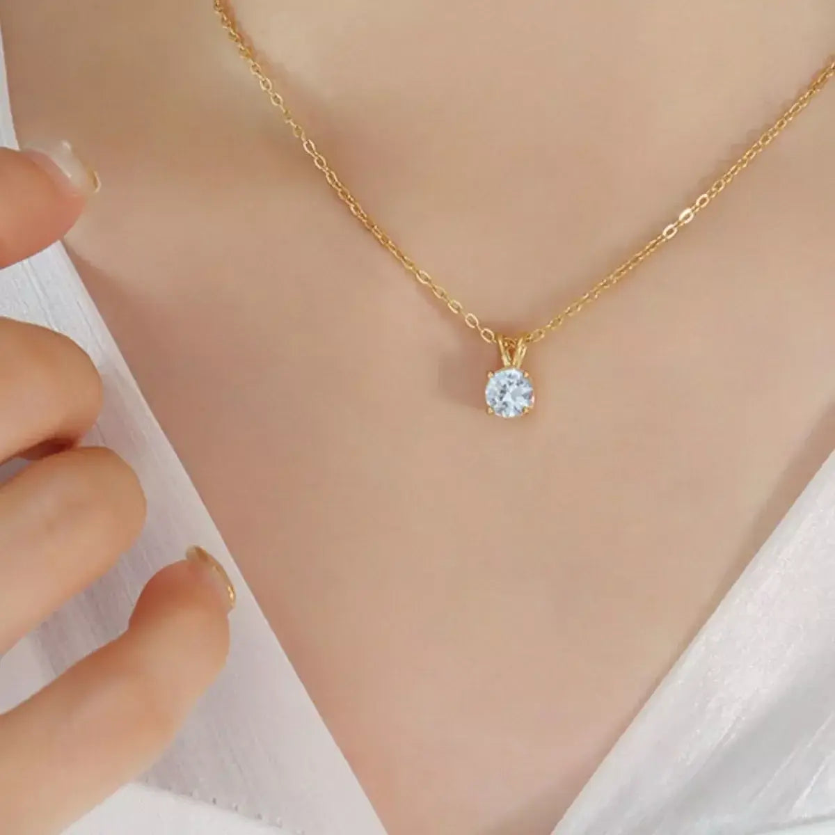 18K Gold-Plated Pendant Necklace - Trendsi - Flyclothing LLC