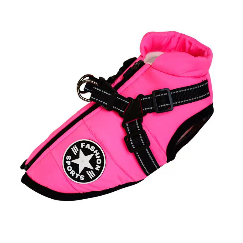 Waterproof Dog Clothes Winter Dog Coat With Harness Warm Pet Clothing Big Dog Jacket Chihuahua Labrador Coat Costume - My Store - Flyclothing LLC