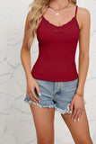 Lace Detail Scoop Neck Cami - Trendsi