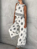 Printed Tank and Pants Set - Trendsi