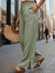 High Waist Wide Leg Pants - Trendsi