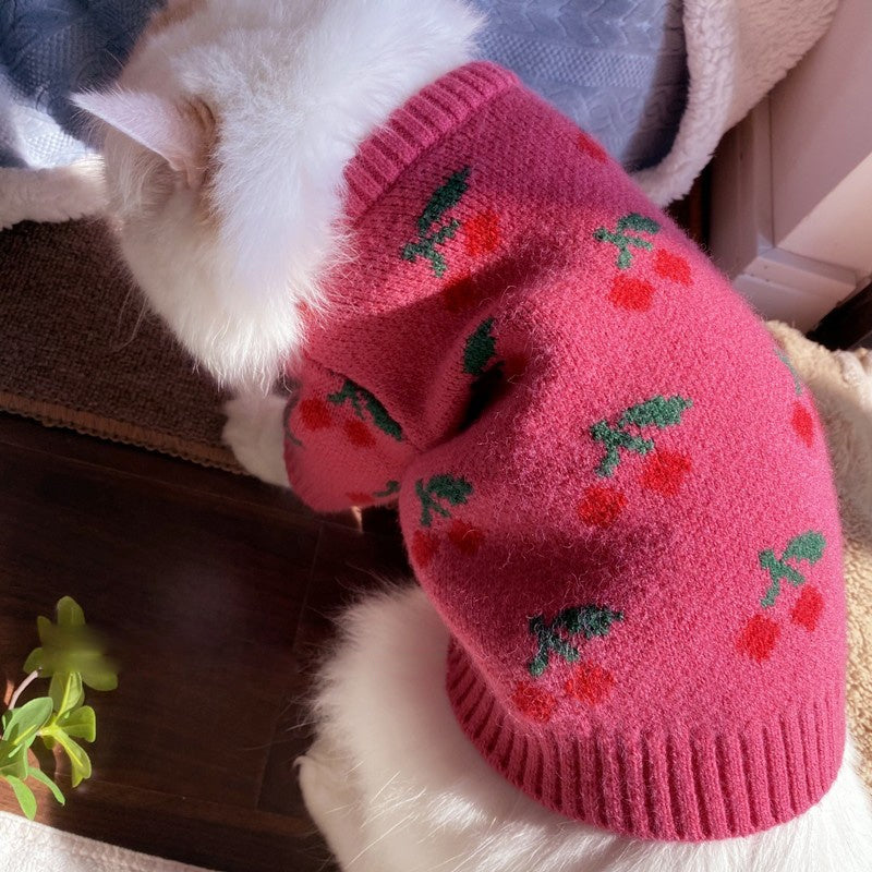 Bowknot Dog Clothes Cat Costume Hollow Knit Dog Sweater - My Store - Flyclothing LLC