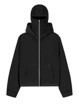 Men's Zip Up Long Sleeve Hoodie with Mask - Trendsi - Flyclothing LLC
