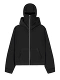 Men's Zip Up Long Sleeve Hoodie with Mask - Trendsi