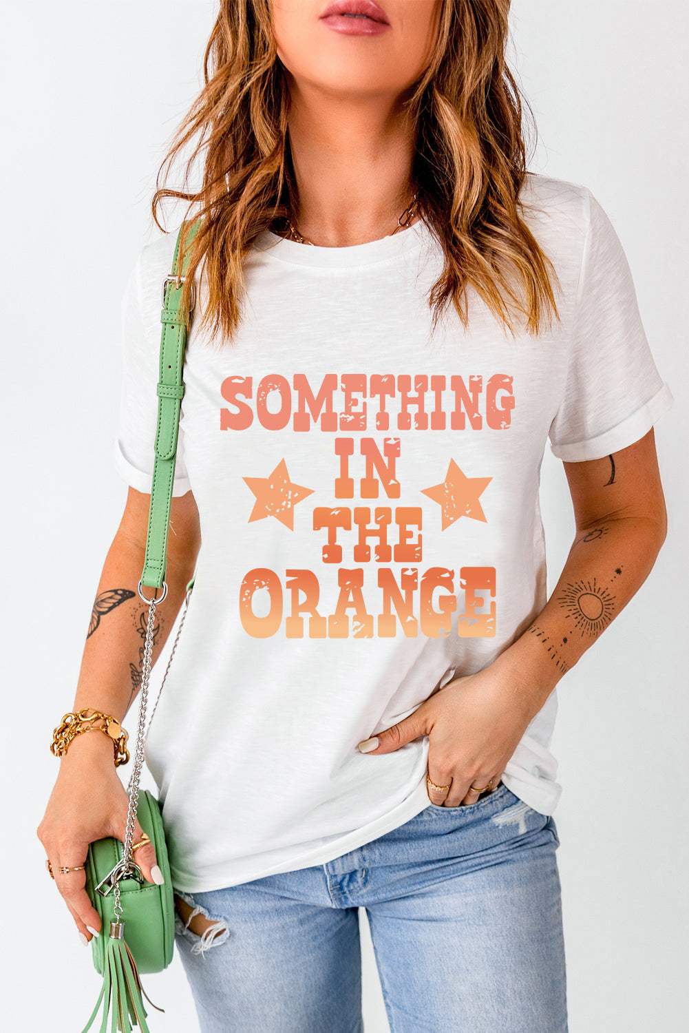 Letter Graphic Round Neck Short Sleeve T-Shirt - Trendsi - Flyclothing LLC