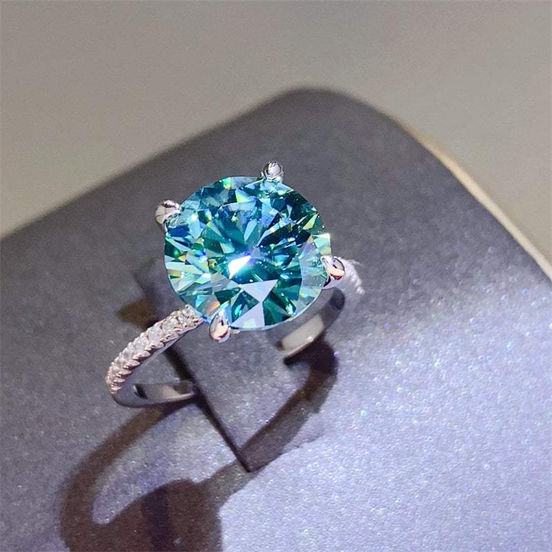 5 Carat Moissanite Zircon 925 Sterling Silver Ring - Trendsi - Flyclothing LLC
