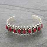 Artificial Turquoise Alloy Open Bracelet - Trendsi - Flyclothing LLC