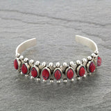 Artificial Turquoise Alloy Open Bracelet - Trendsi