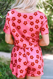 Floral Cropped Tee and Shorts Lounge Set - Trendsi
