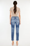 Kancan High Rise Distressed Mom Jeans - Trendsi