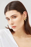 Brass Bow Stud Earrings - Trendsi