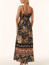 Printed Scoop Neck Midi Cami Dress - Trendsi - Flyclothing LLC