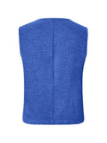 V-Neck Button Up Vest Coat Trendsi