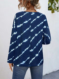 Striped Round Neck Long Sleeve T-Shirt - Trendsi - Flyclothing LLC