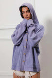 BiBi Washed Waffle Thermal Hooded Jacket - Trendsi - Flyclothing LLC
