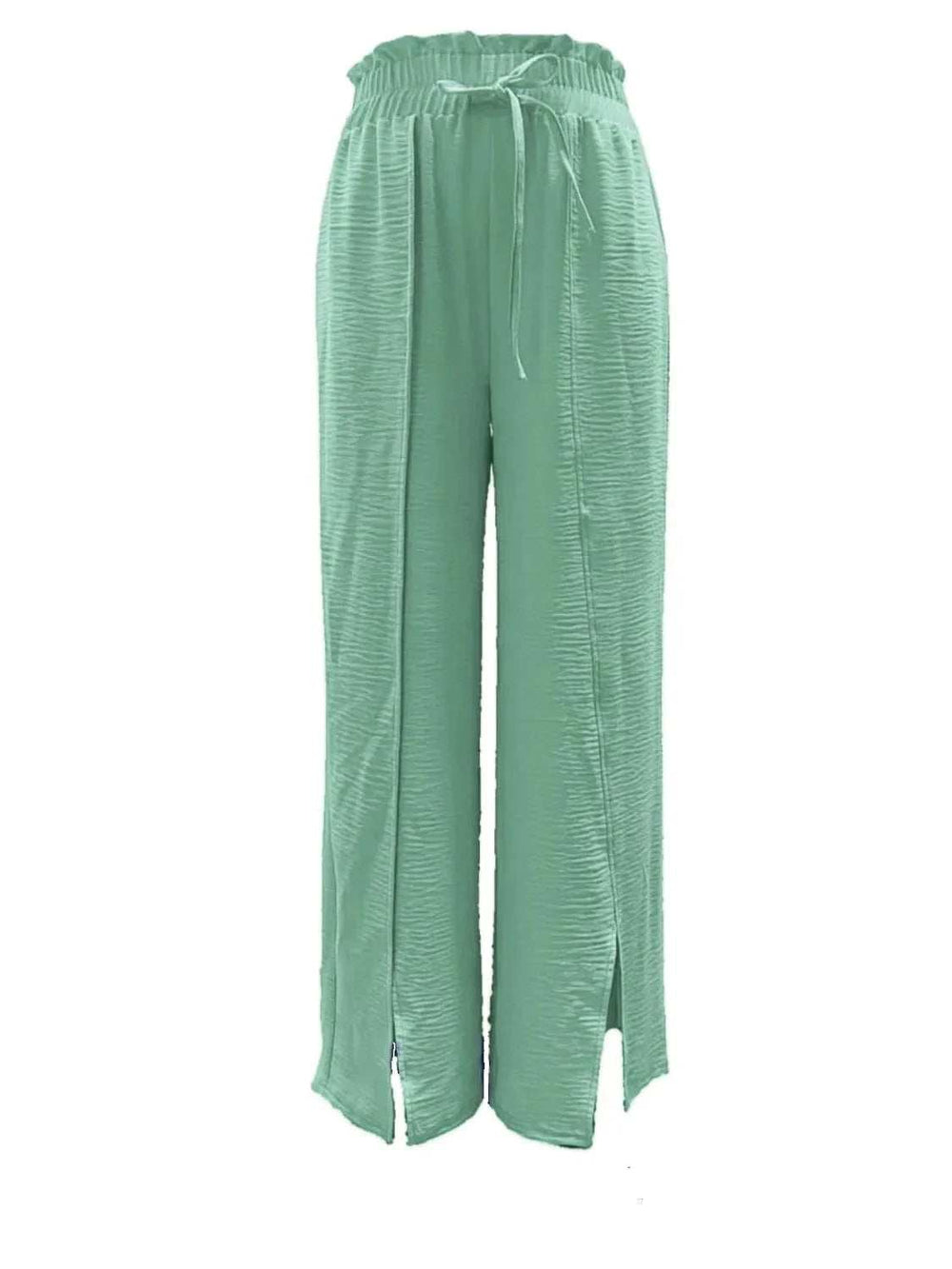 Slit Wide Leg Pants - Trendsi - Flyclothing LLC