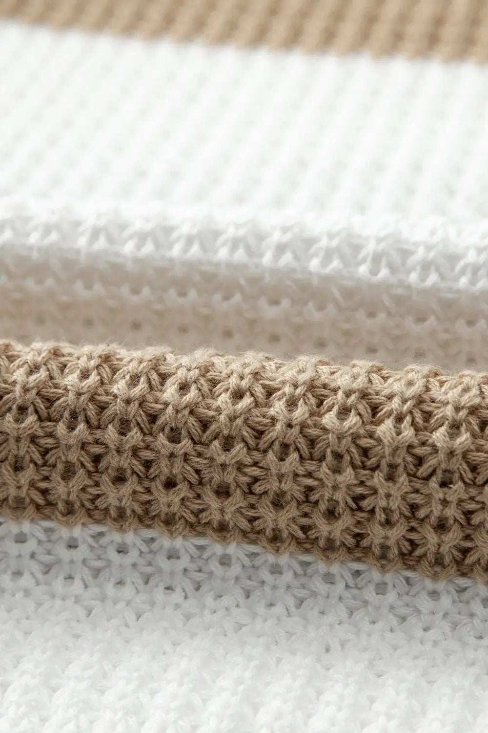 Color Block Round Neck Sweater - Trendsi - Flyclothing LLC