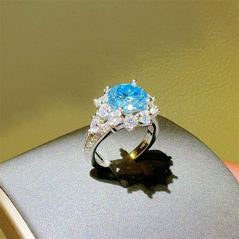 3 Carat Moissanite Zircon 925 Sterling Silver Ring - Trendsi - Flyclothing LLC