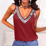 Full Size V-Neck Wide Strap Tank - Trendsi