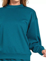 Zenana Scuba Long Sleeve Sweatshirt and Shorts Set - Trendsi - Flyclothing LLC