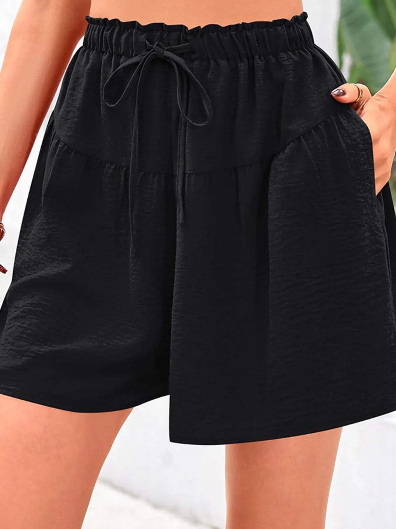 Full Size Casual Drawstring High Waist Relaxed Shorts Plus Size - Trendsi - Flyclothing LLC