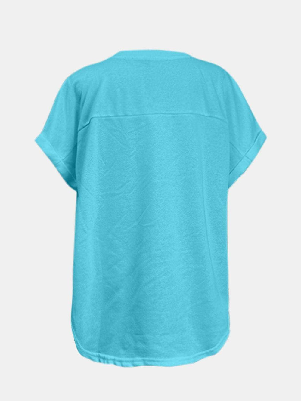 Sequin Round Neck Short Sleeve T-Shirt - Trendsi - Flyclothing LLC