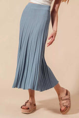 SO ME A Line Knitted Sweater Midi Length Skirt - Trendsi - Flyclothing LLC