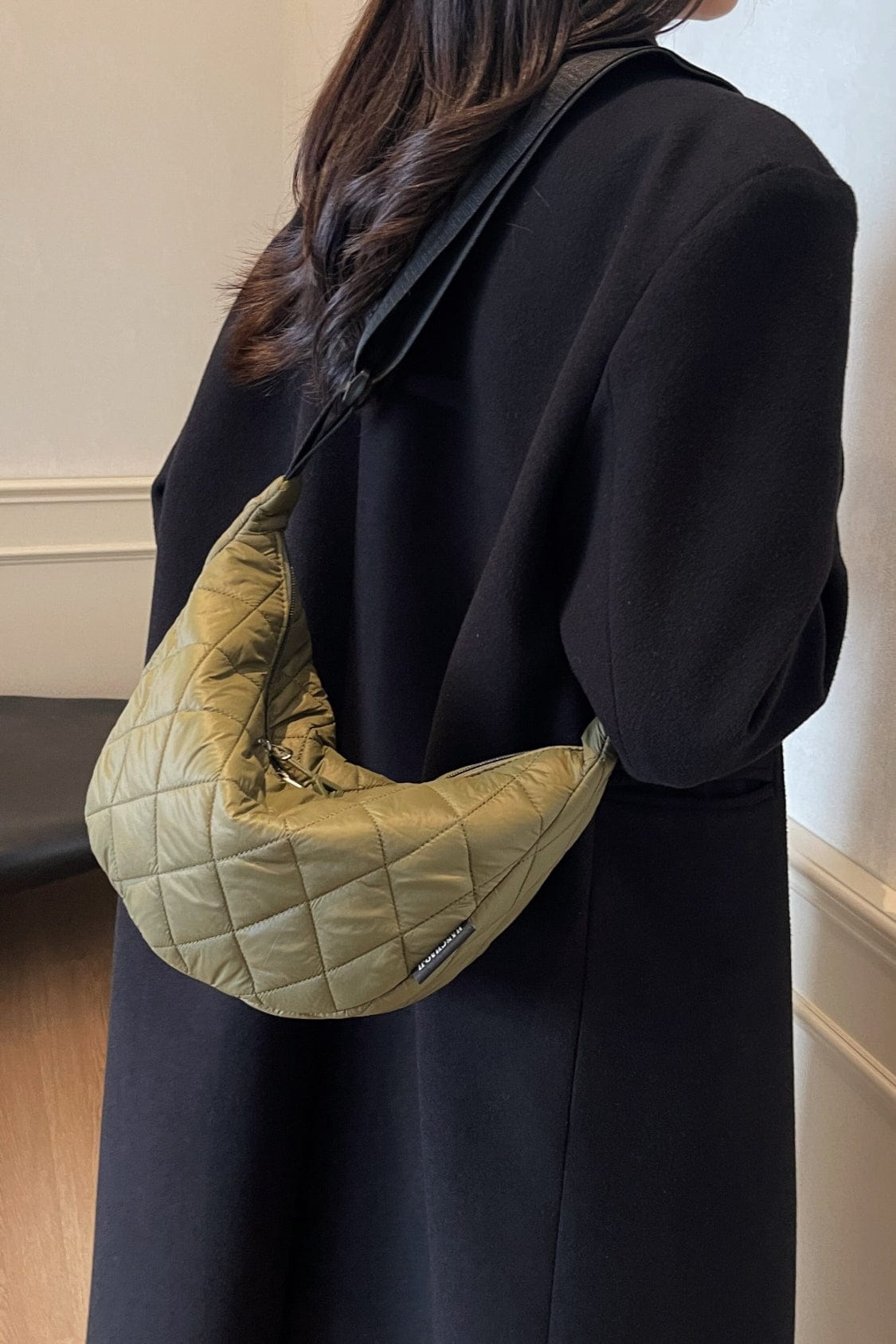 Quilted Adjustable Strap Crossbody Bag - Trendsi