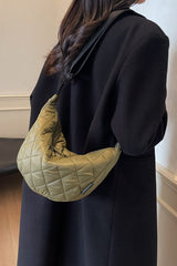 Quilted Adjustable Strap Crossbody Bag - Trendsi