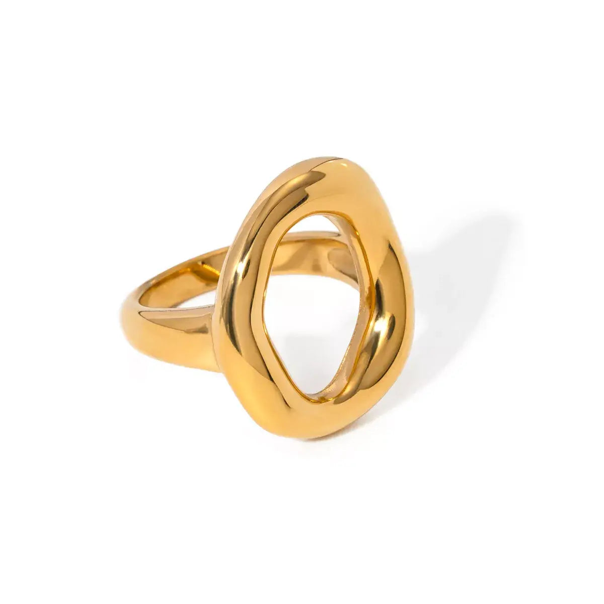 Modern Hollow Oval Ring - Trendsi - Flyclothing LLC