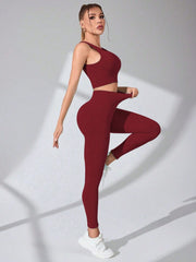 Scoop Neck Wide Strap Top and Pants Active Set - Trendsi