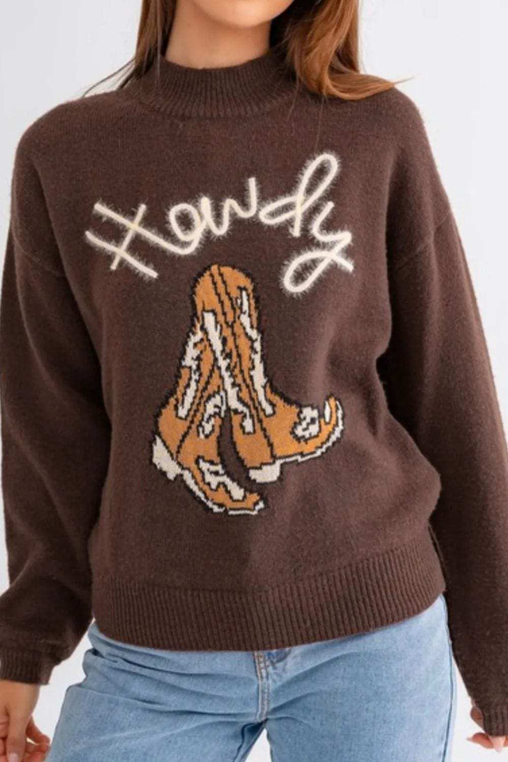 Boot Mock Neck Long Sleeve Sweater - Trendsi - Flyclothing LLC