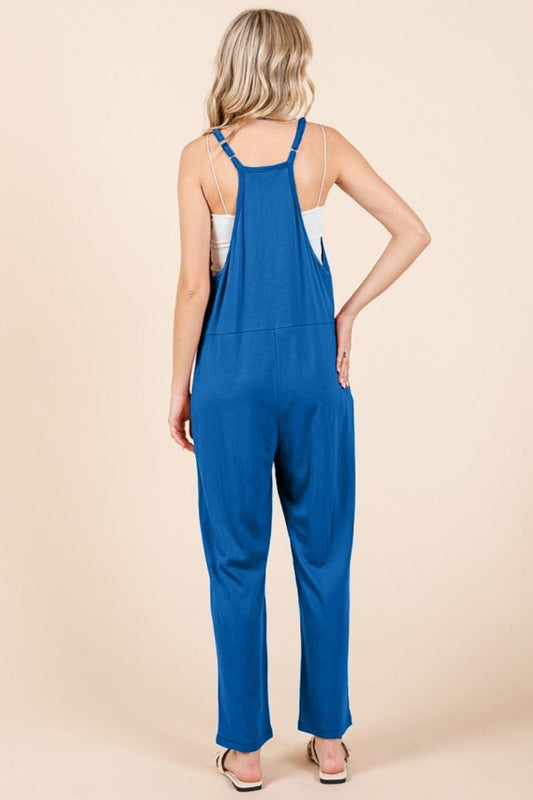 Culture Code Full Size Sleeveless Jumpsuit with Pockets - Trendsi