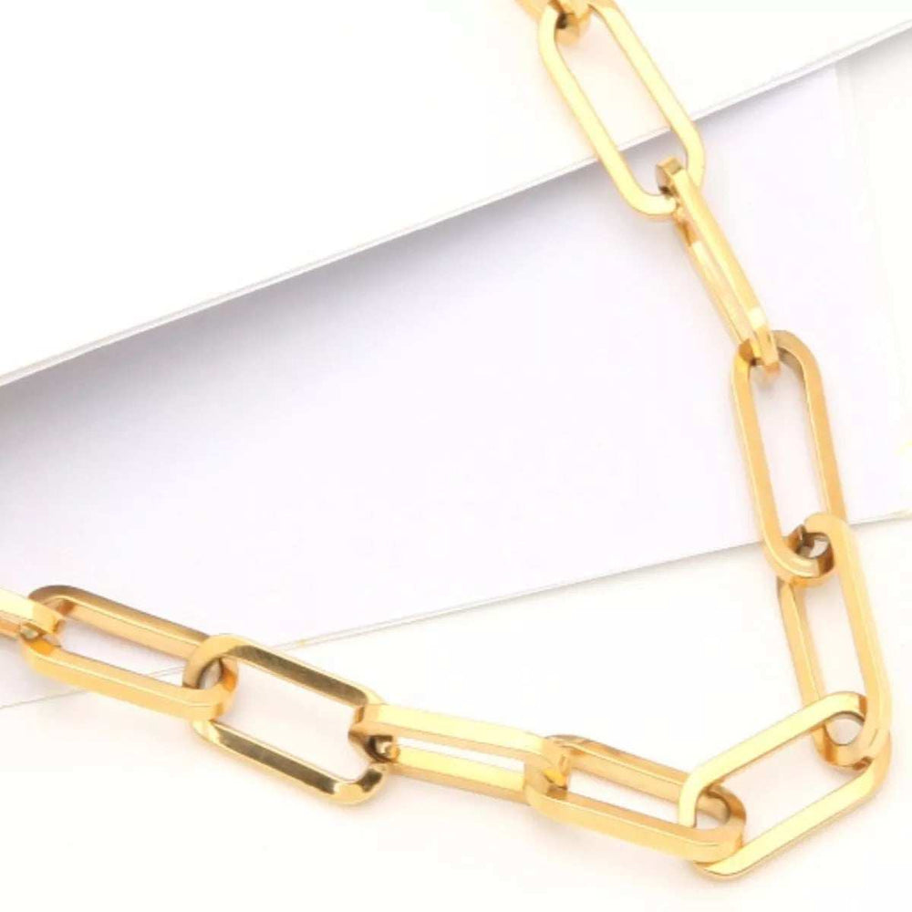 18K Gold-Plated Chain Necklace - Trendsi - Flyclothing LLC
