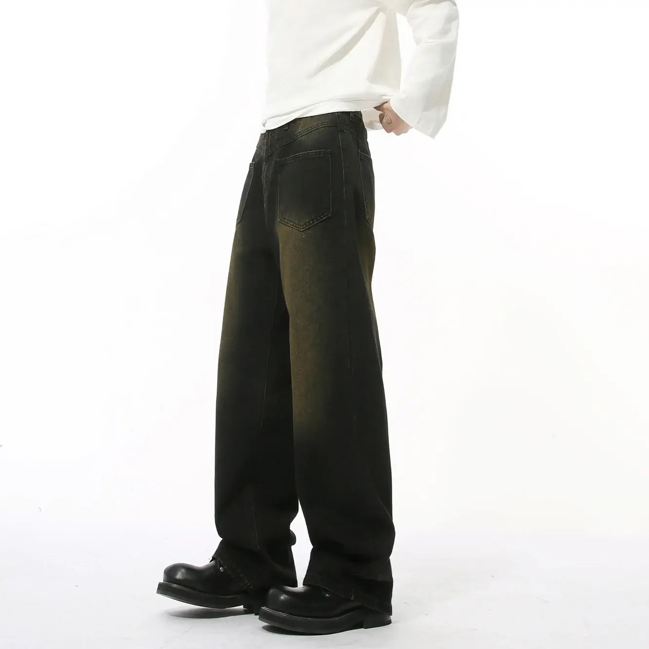 Men's Distressed Backward Jeans - Trendsi - Flyclothing LLC