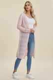 Double Take Full Size Open Front Longline Cardigan - Trendsi - Flyclothing LLC