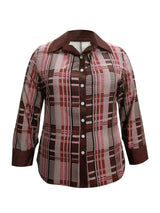 Plus Size Plaid Button-Down Shirt - Trendsi - Flyclothing LLC