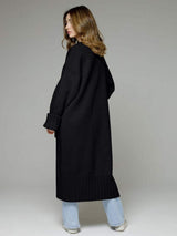 Pocketed Open Front Dropped Shoulder Cardigan - Trendsi - Flyclothing LLC