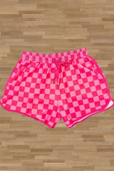 Drawstring Checkered Shorts with Pockets - Trendsi - Flyclothing LLC