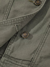 Ruffled Patchwork Denim Jacket Vest - Trendsi - Flyclothing LLC