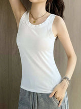Scoop Neck Tank Top - Trendsi - Flyclothing LLC