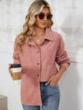 Button Up Dropped Shoulder Long Sleeve Outerwear - Trendsi - Flyclothing LLC