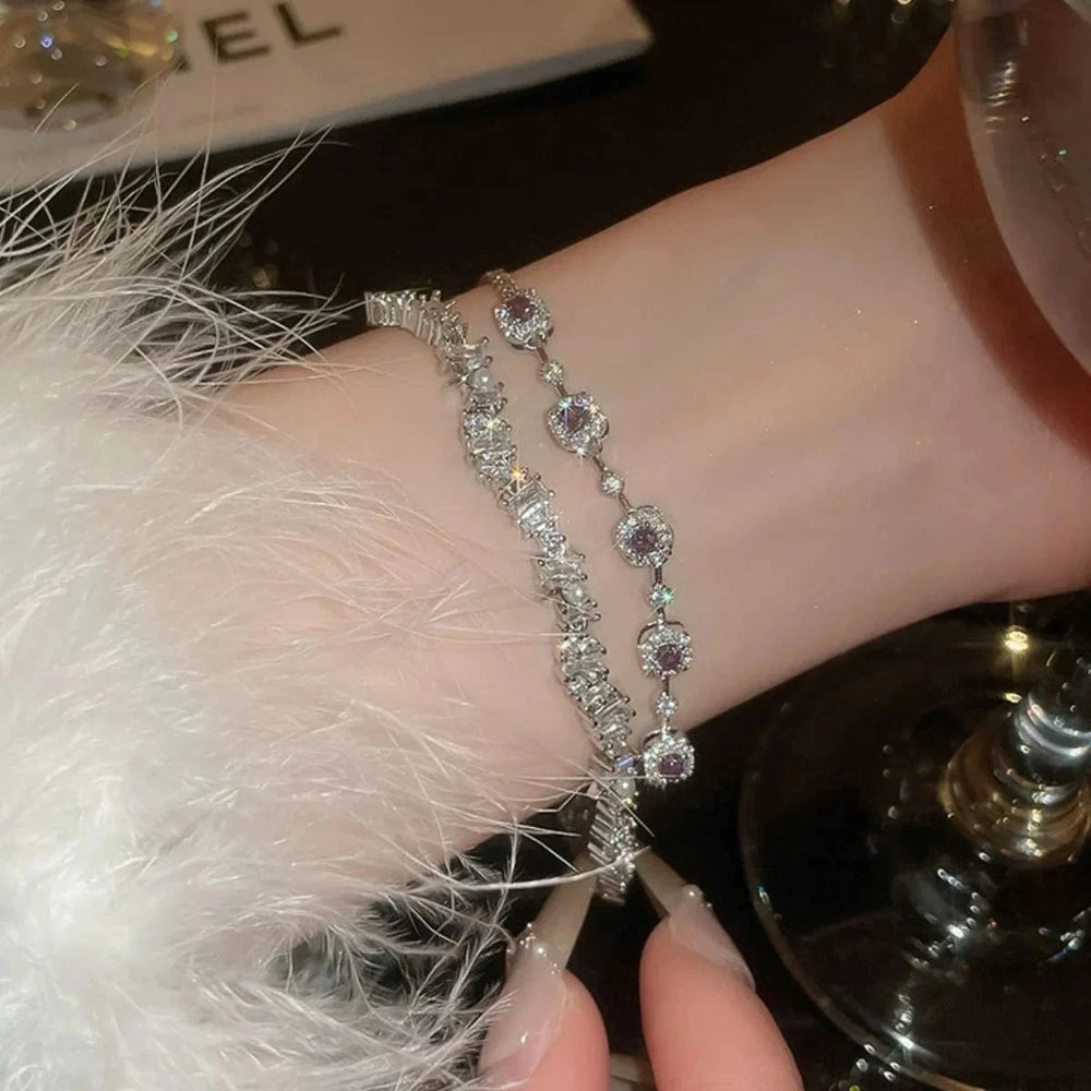 Copper Zircon Bracelet - Trendsi