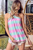 BiBi Multi Color Plaid Brushed Neck Tank - Trendsi - Flyclothing LLC
