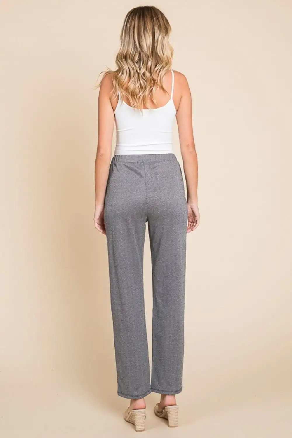 Culture Code Full Size Pin Tuck Detail Slim Pants - Trendsi - Flyclothing LLC