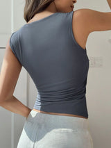 Devine Square Neck Cropped Tank - Trendsi - Flyclothing LLC