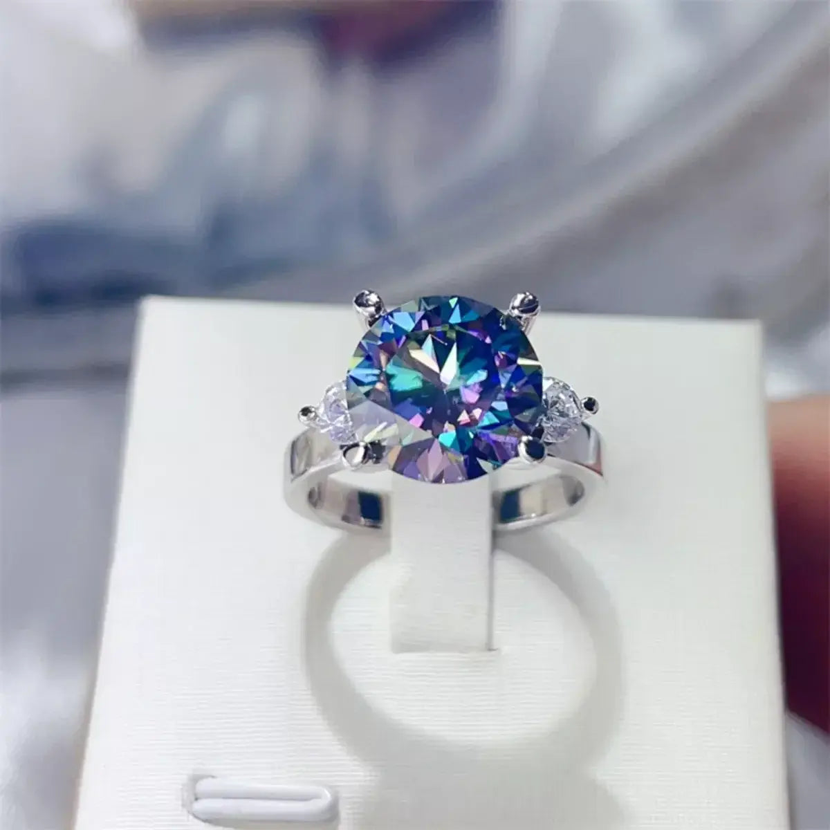 5 Carat Moissanite 925 Sterling Silver Ring - Trendsi - Flyclothing LLC