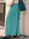 Contrast Striped Wide leg Pants - Trendsi - Flyclothing LLC