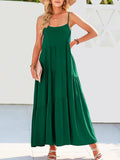 Full Size Ruched Tiered Spaghetti Strap Dress - Trendsi